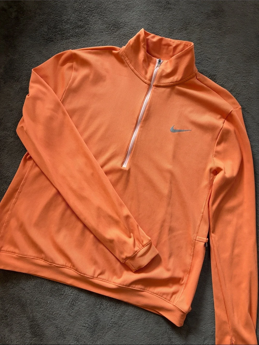 Nike Women's Orange Quarter-Zip Performance Jacket